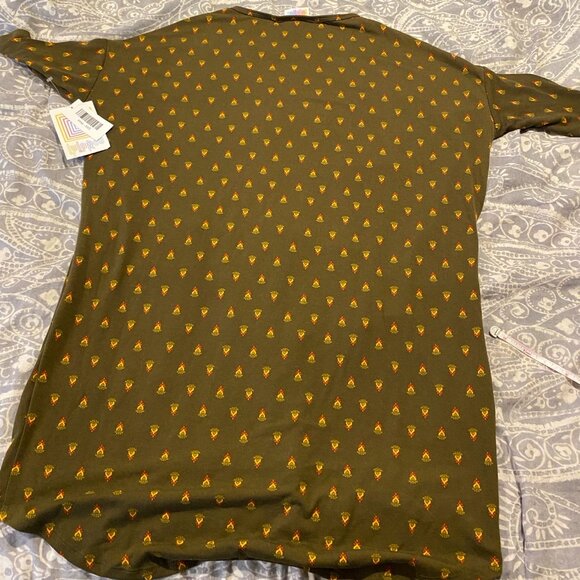 LulaRoe tunic- Irma size xxs color brown print - Picture 5 of 5